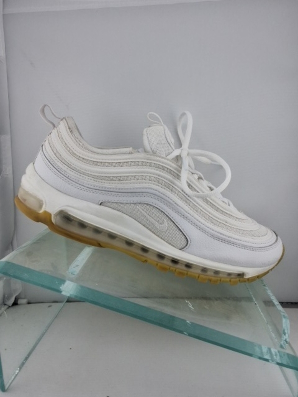 Nike White and Gum Air Max 97 Runner